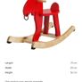 IKEA EKORRE Wooden Rocking Moose Red Image 3