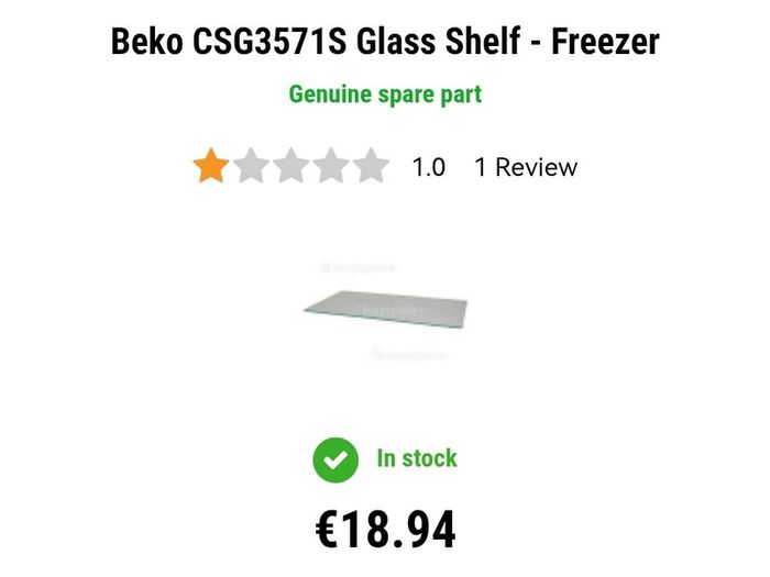 Shelves for BEKO CSG3571S  fridge freezer