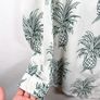 Desmond & Dempsey Pyjama Set Women Extra Small White Pineapple Top Shorts Ladies Image 7