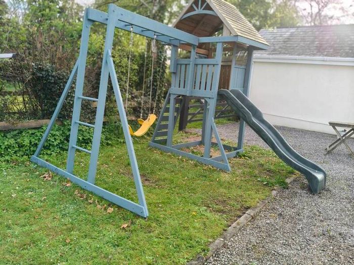 climbing frame, slide, jungle gym
