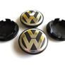 4x VW 65mm Black Chrome logo Volkswagen alloy wheel centre caps cap Hub Cover 65 Image 4