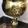 Bargain Tall pair of  Brass jardinieres planters on pedestals. Image 4