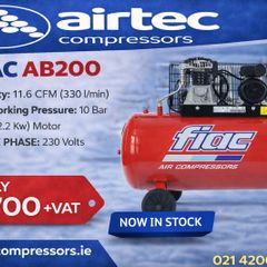 Compressor-3hp/2.2kw- 200l- In Stock Today
