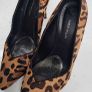 KAREN MILLEN Ella Leather Leopard Print High Heels Sz 7 (Fit 7-7.5UK) - Rrp 175 (New) Image 2