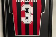 Signed Maldini Framed Jersey