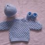 Handmade baby cardy sets newborn and  0-3 months Image 2