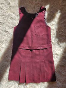 Girls School Wine Pinafore 5-6 Years