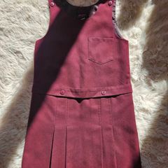 Girls School Wine Pinafore 5-6 Years
