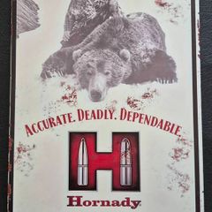 HORNADY ammunition, vintage style metal sign .