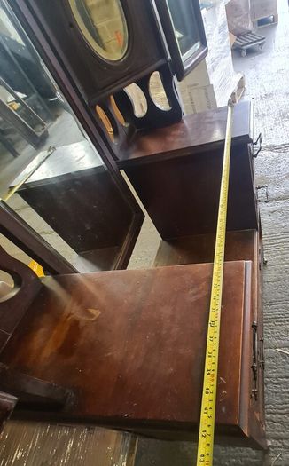 Antique Wooden Dressing Table with Triple Mirror