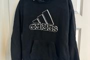 Adidas Women's Black Fleece Hoodie with Large Logo - Size XS