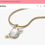 Pandora Wonders Collection Treated Freshwater Cultured Baroque Pearl Oversized Frog Pendant  New Image 7
