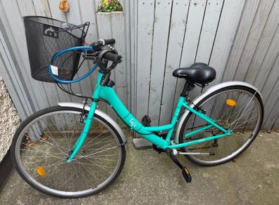 Ladies 16" hybrid bicycle Apollo cafe green