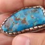 Vintage Turqouise & Brass Beatiful Desgin Pendant Image 9