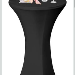 Tall cocktail/ Bar  table and black cover