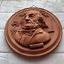 Vintage Terracotta Large Heavy  Plaque of W.E.G.  William Ewart Gladstone Prime Minister of England for 4 Terms Image 2