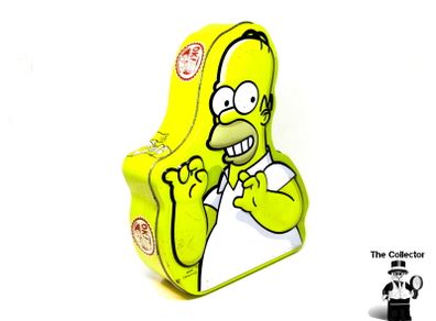 The Simpsons Homer Simpson YELLOW Fun Tin Case Empty Biscuit Tin 2003-04
