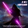 Light Saber Upgraded RGB 15 Colors, USB Rechargeable Lightsaber with Metal Handle, with Sounds Mode Laser Sword Toy for Kids and Adults Cosplay Party Gifts (60CM 2PC) Image 7