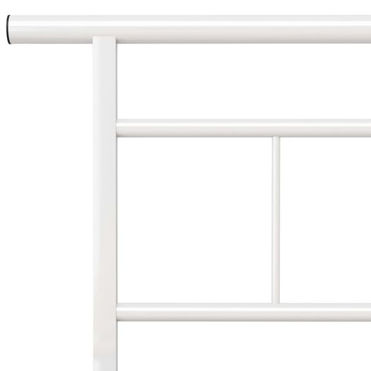Bed Frame White Metal 180x200 cm