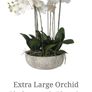 Artificial orchid plant in stone bowl Image 7