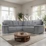 Hanson Fullback Leather Sofa Set Image 3