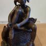 Bronze Style Ballet Girl Figurine Ballet Shoes Cat Sculpture Decor Image 7