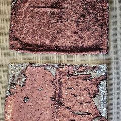 Set 2 cushion covers with reversible sequins