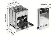 Camping wood stove. Hiking log stove.