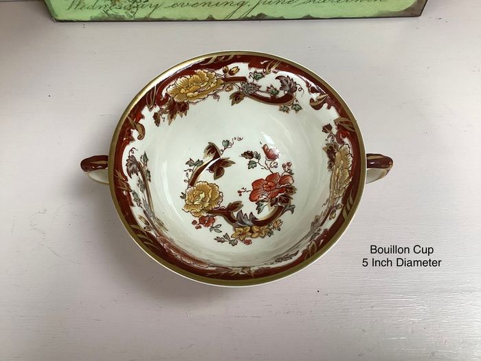 Vintage Masons Ironstone Soup Bowl & Saucer Set