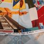 Vintage Italian Printed canvas fabric Image 7