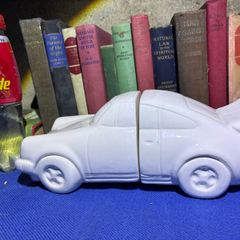 Vintage ceramic Porsche 911 book ends