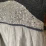 Girl's Occasion Silver Satin Grey and Sequins Dress / Christmas Dress Image 2