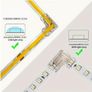 20pcs LED Connector Set, 2Pin L-Shaped Solderless Transparent LED Strip Connectors, 8mm Light Bar L-Clips, No Dark Area Image 8