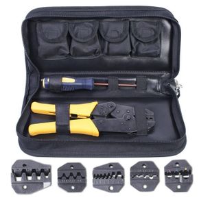Crimping Pliers with 5 Interchangeable Inserts Plus Screwdriver