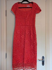 Gorgeous lace floral midi dress from The Pretty Dress Company