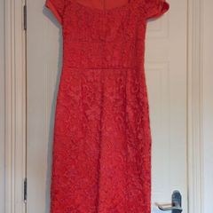 Gorgeous lace floral midi dress from The Pretty Dress Company