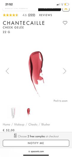Chantecaille hydrating gel cream blush
