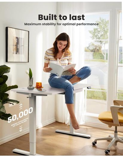 Electric Standing Desk 160 x 80 cm, Height Adjustable Desk, Sit Stand Table