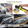 220V-230V Dual Action Car Polisher DA Car Polishing Machine Electric Random Orbit Adjustable Speed Waxer Buffer Machine Image 7