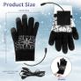 USB Heated Gloves for Men Women - USB Charging Knitted Heating Gloves, Washable Hand Warmers Laptop Mittens, Full Finger Gloves for Winter Gift Image 7
