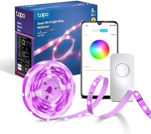 ED Strip Light 5m, Multicolour Led lights for TV Bedroom, Smart Lighting Controls, Hands-Free Voice Control with Alexa & Google, Flexible Installation, Schedule & Timer