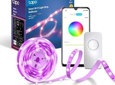 ED Strip Light 5m, Multicolour Led lights for TV Bedroom, Smart Lighting Controls, Hands-Free Voice Control with Alexa & Google, Flexible Installation, Schedule & Timer