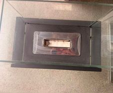 Tabletop Bioethanol Fireplace with Glass Panels