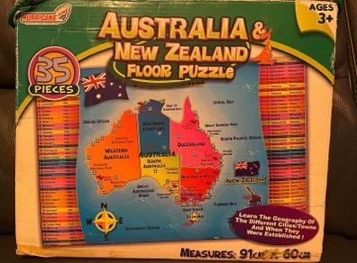 kids puzzle 3+ Australia and New Zealand