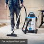 Power 30 PTO Wet & Dry Cleaner, with Power Take Off socket, 30 Litre Capacity, 1500W Motor Image 4