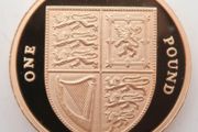 Royal Shield 2009 Gold Proof 1 Pound coin 19.59 grams. Very low mintage 540 only