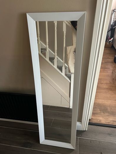 Small white desk & mirror