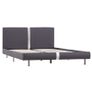 Bed Frame Grey Faux Leather 135x190 cm Image 2