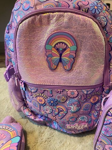 Smiggle school bag, lunch box and pencil case