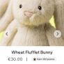 New JELLYCAT Wheat Flufflet Bunny Image 3